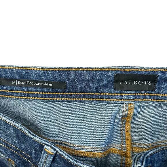 Talbots Demi Boot Crop Jean NWT Women's Sz 16 Maria Wash High Waisted Denim - Picture 5 of 6